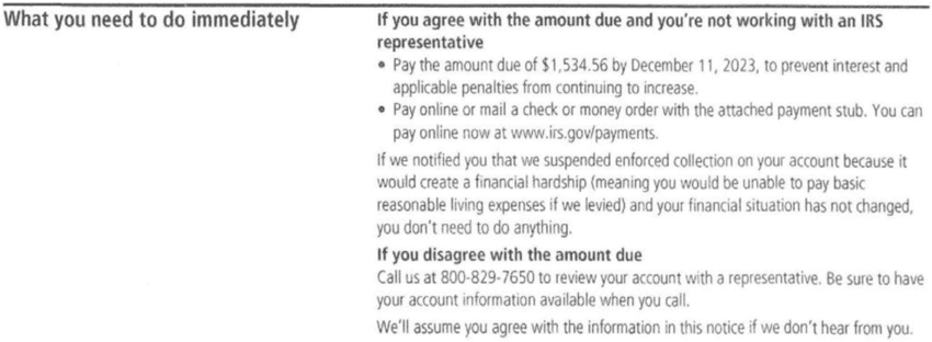CP71C Notice What the IRS Wants You To Do