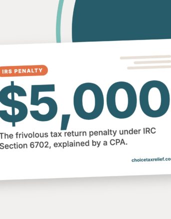 IRS frivolous tax return penalty