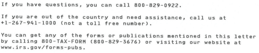 IRS Letter 484C Additional Information