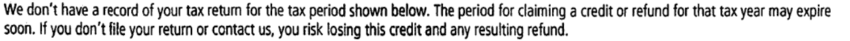 IRS Notice CP081B Information About Refund Statute of Limitations