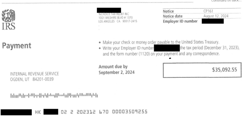 IRS-Notice-CP161-Payment-Coupon