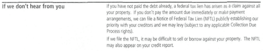 IRS Notice CP504B If The IRS Doesn't Hear From You