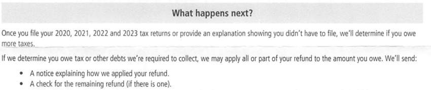 IRS Notice CP63 What Happens Next