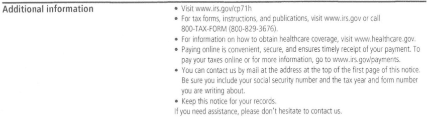 IRS-Notice-CP71H-Additional-Information