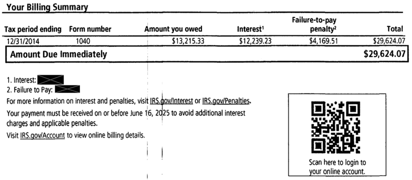 IRS-Notice-LT17-Billing-Summary