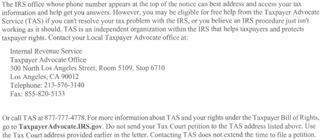 Letter 3219 Taxpayer Rights and Sources For Assistance 3