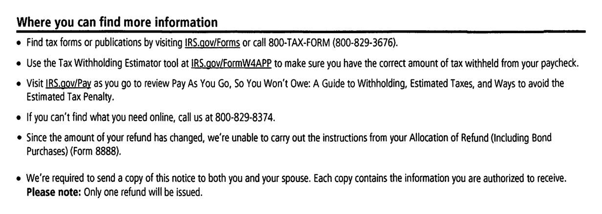 IRS Notice CP30A where you can find more information section