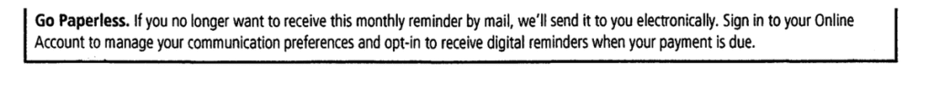CP521D Notice Go Paperless