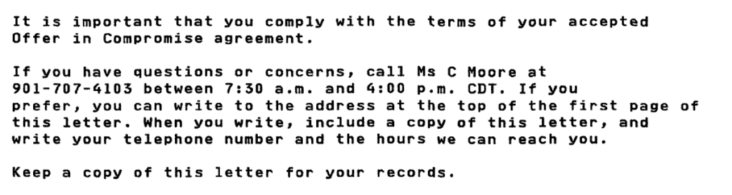 Letter 6459C Compliance Reminder and Contact Instructions